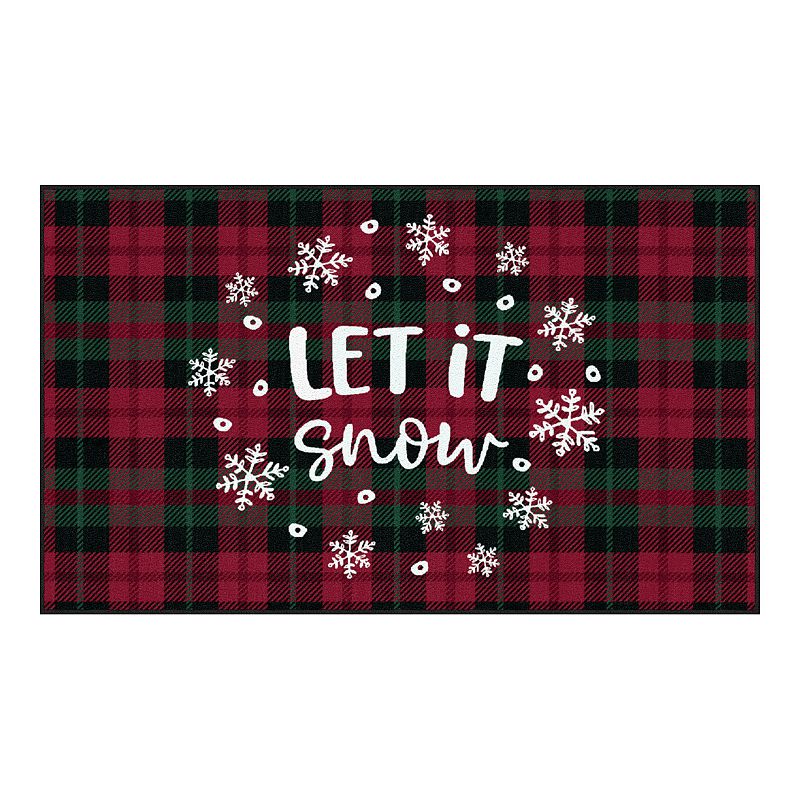 Mohawk Home Prismatic Let It Snow Rug, Red, 2.5X4 Ft
