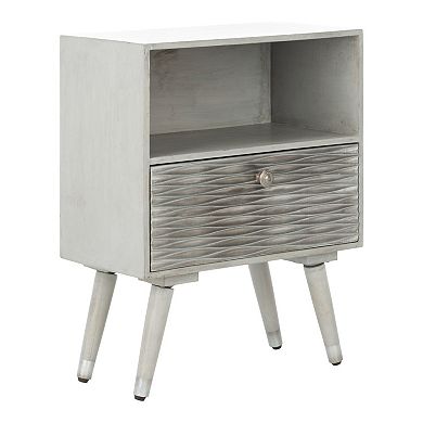 Safavieh Brandy 1-Drawer Textured Nightstand