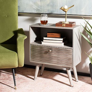 Safavieh Brandy 1-Drawer Textured Nightstand