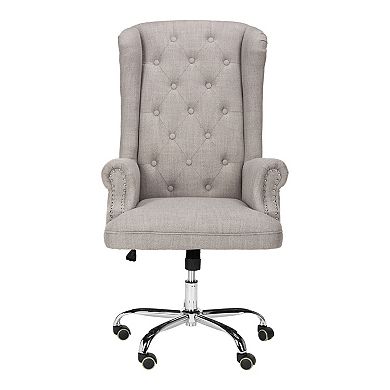 Safavieh Ian Linen Swivel Office Chair