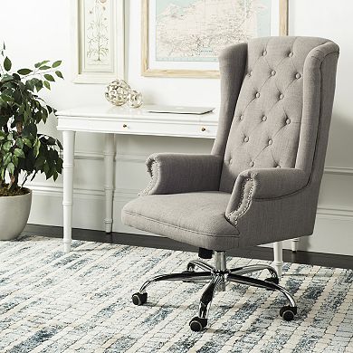 Safavieh Ian Linen Swivel Office Chair