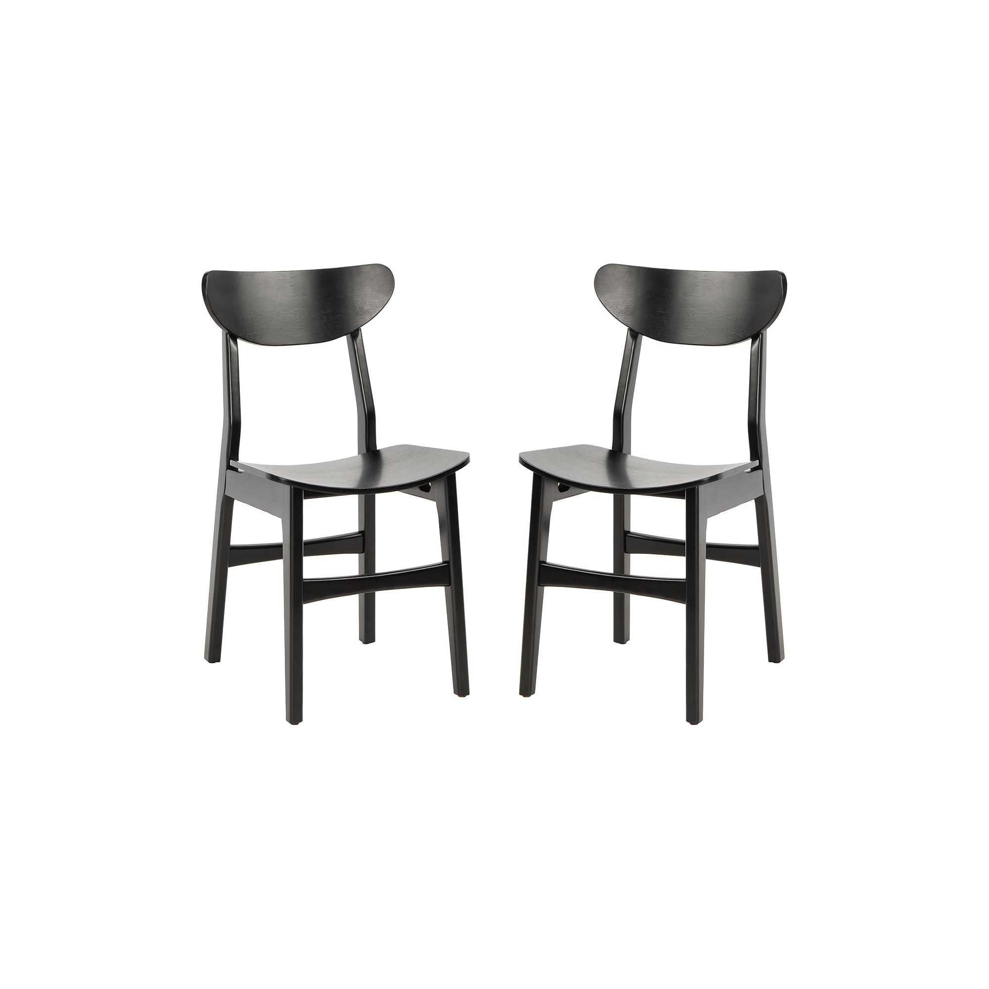 Safavieh Lucca Retro Dining Chair 2-piece Set, Black