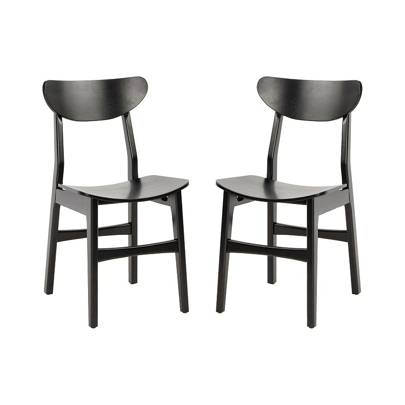 SAFAVIEH Lucca Retro Dining Chair Set of 2 Black