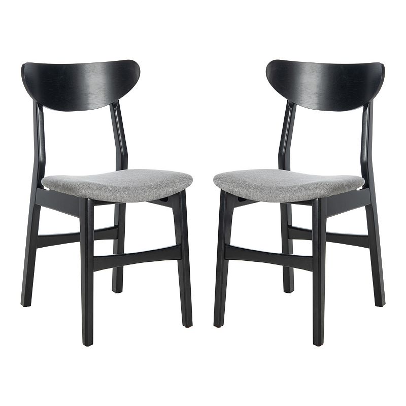 Safavieh Lucca Retro Dining Chair 2-piece Set, Black