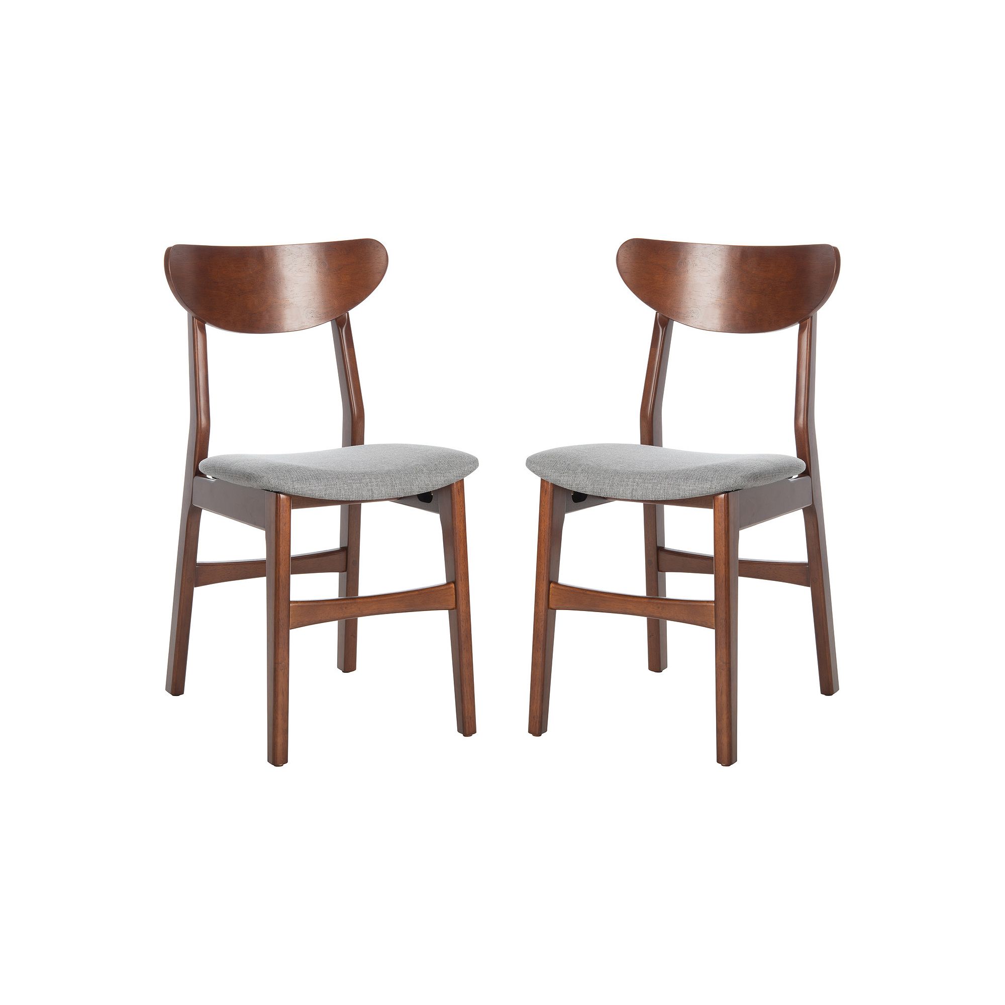 Safavieh Lucca Retro Dining Chair 2-piece Set, Dark Red Gray