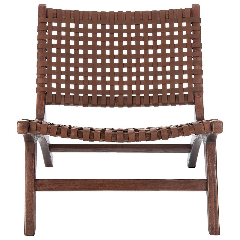 Benzara Wooden Slat Back Chair with Straight Feet, Set of 2, Honey Brown