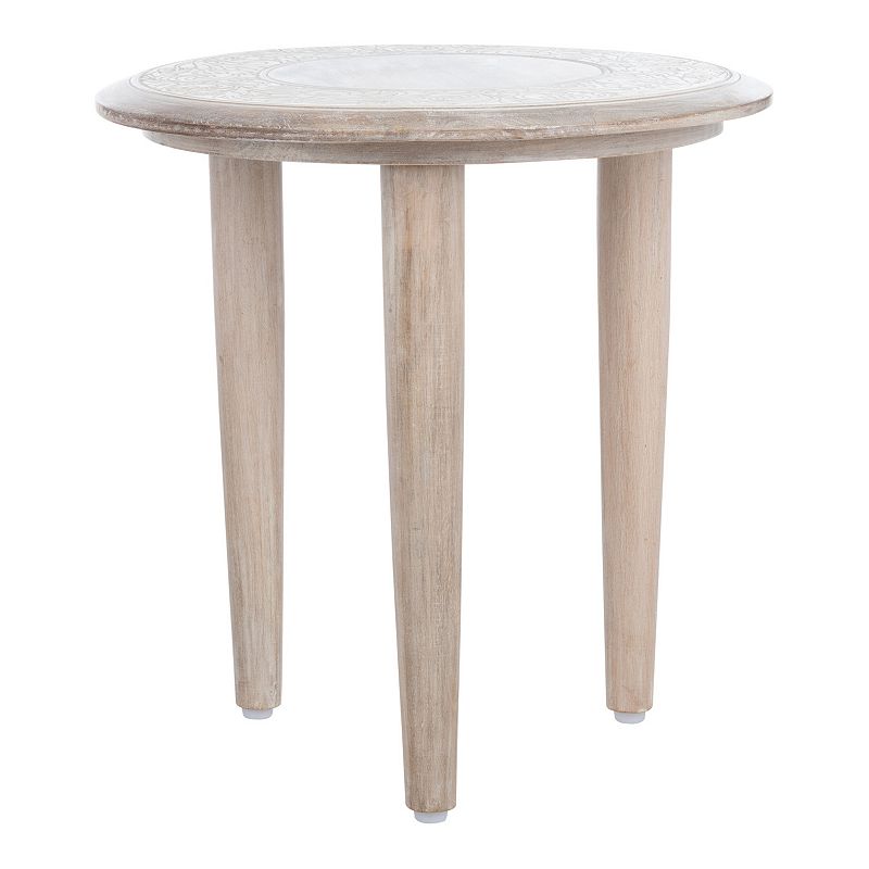Safavieh Rehnuma Carved End Table, White