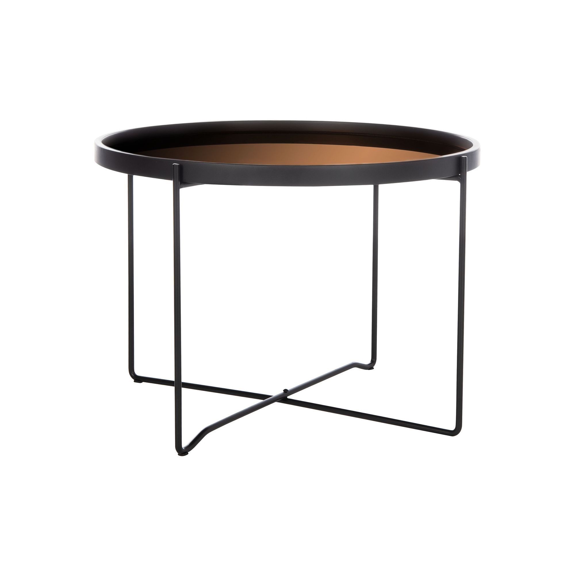 Safavieh Ruby Round Tray Top End Table, Black