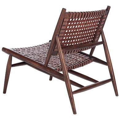 Safavieh Soleil Leather Woven Accent Chair