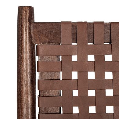 Safavieh Soleil Leather Woven Accent Chair