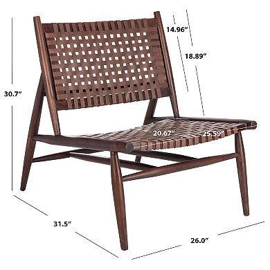 Safavieh Soleil Leather Woven Accent Chair