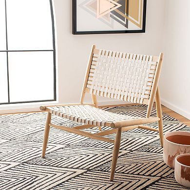 Safavieh Soleil Leather Woven Accent Chair