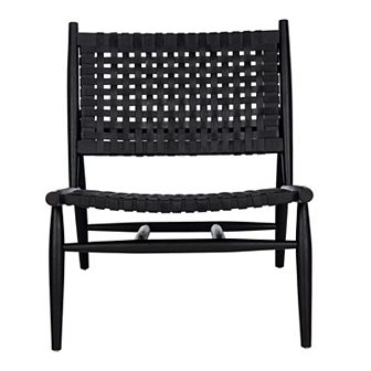 Safavieh Soleil Leather Woven Accent Chair