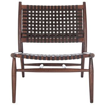 Safavieh Soleil Leather Woven Accent Chair
