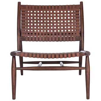 Safavieh Soleil Leather Woven Accent Chair