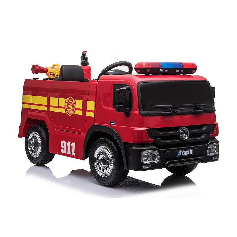 Blazin Wheels 12-Volt Battery Operated Fire Truck, Red