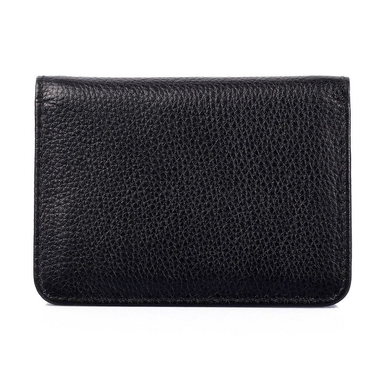Karla Hanson RFID-Blocking Leather Card Holder, Black
