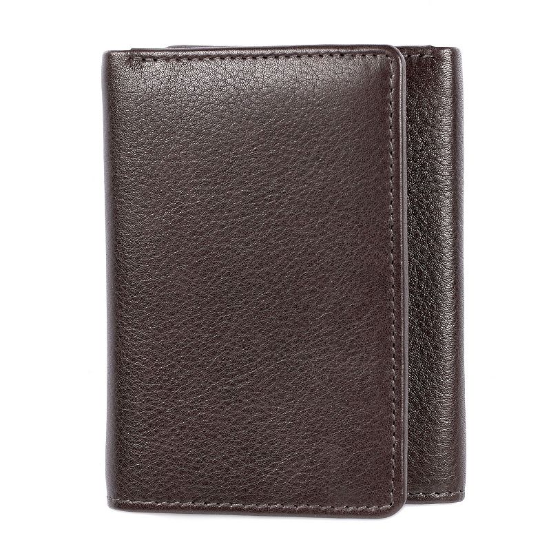 Karla Hanson RFID-Blocking Trifold Leather Wallet, Brown