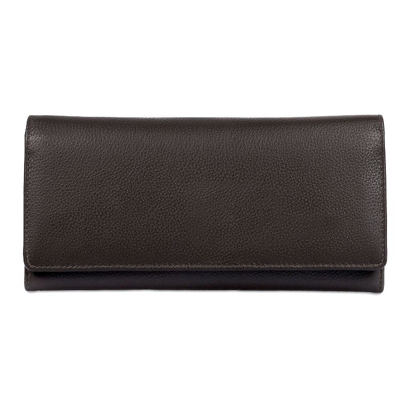 Karla Hanson RFID-Blocking Leather Envelope Wallet, Brown