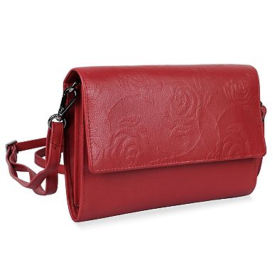 Karla Hanson RFID-Blocking Delia Leather Crossbody Travel Clutch