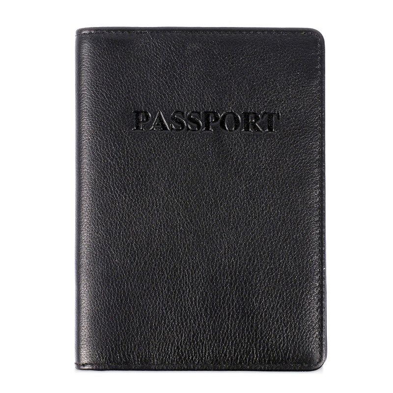 Karla Hanson RFID-Blocking Leather Passport Holder, Black