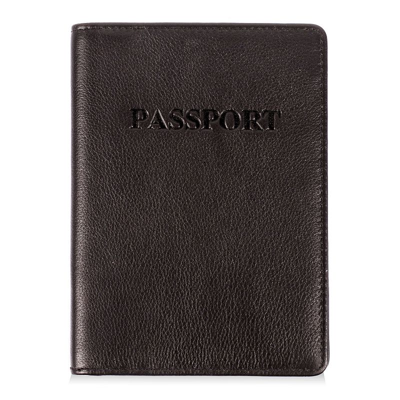 Karla Hanson RFID-Blocking Leather Passport Holder, Brown