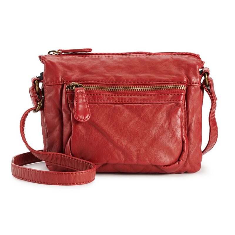 Karla Hanson Charlotte Pre-Washed Compact Crossbody Bag, Red
