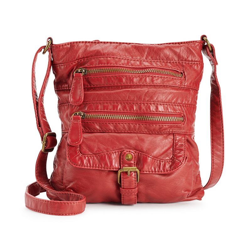 Karla Hanson Charlotte Pre-Washed Crossbody Organizer Bag, Red