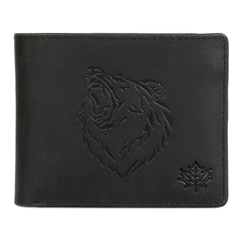 Karla Hanson RFID-Blocking Leather Bear Wallet, Grey
