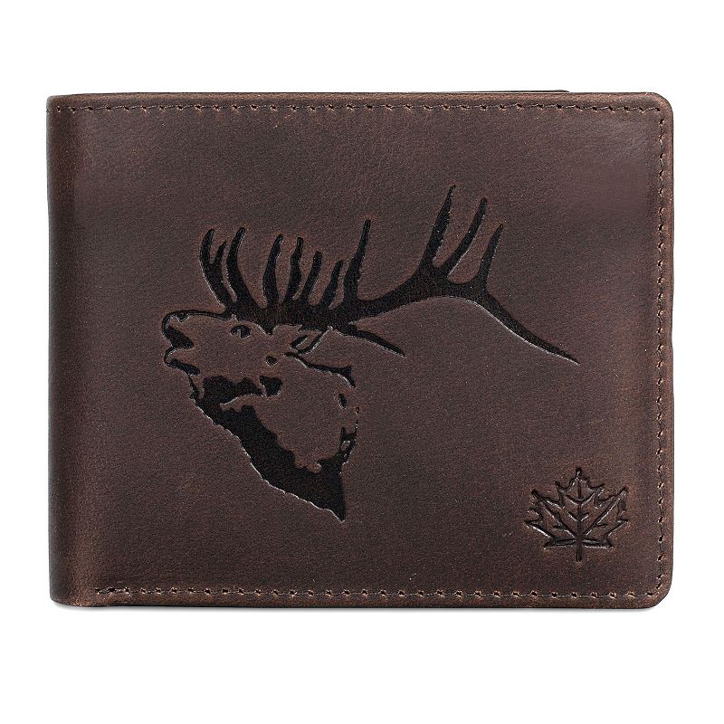 Karla Hanson RFID-Blocking Leather Elk Wallet, Med Brown