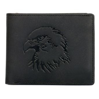 Karla Hanson RFID-Blocking Leather Wallet with Embossed Eagle