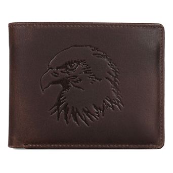Karla Hanson RFID-Blocking Leather Wallet with Embossed Eagle