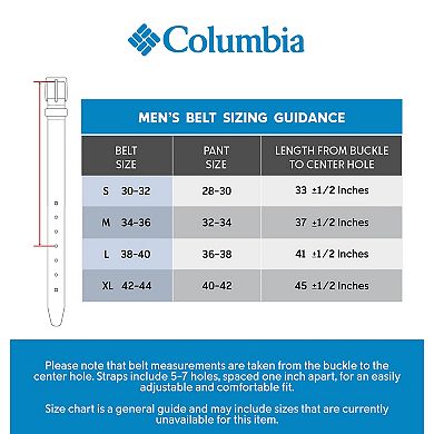 Columbia Double Loop-Stitched Leather Belt