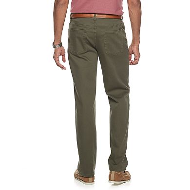 Men's Croft & Barrow® Straight-Fit Twill Stretch Flat-Front 5-Pocket Pants