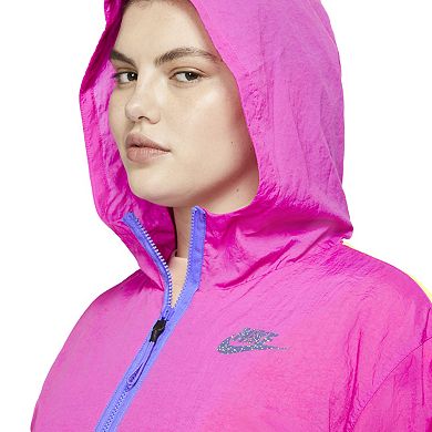 Plus Size Nike Colorblock Windbreaker Jacket 