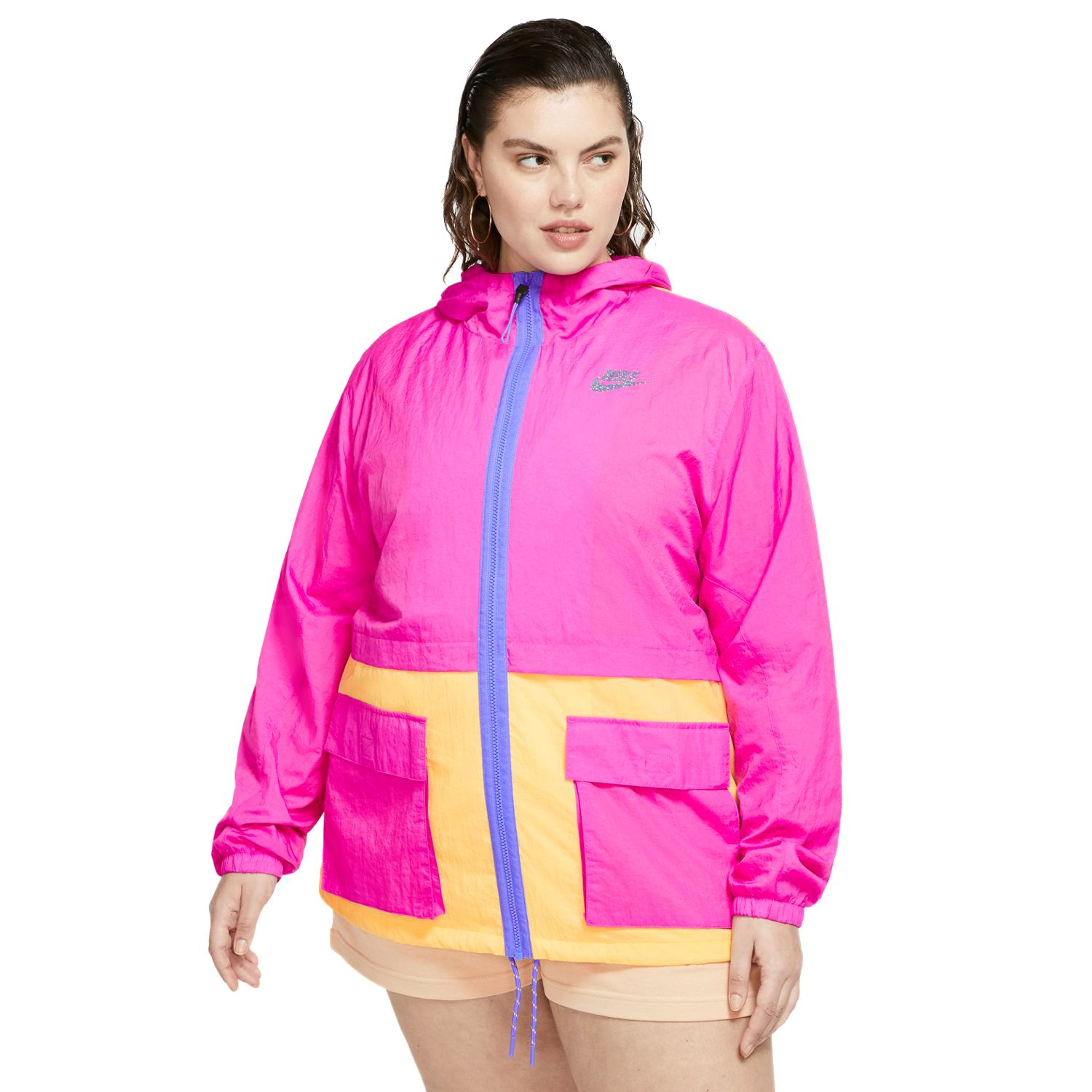 nike colour block windbreaker jacket