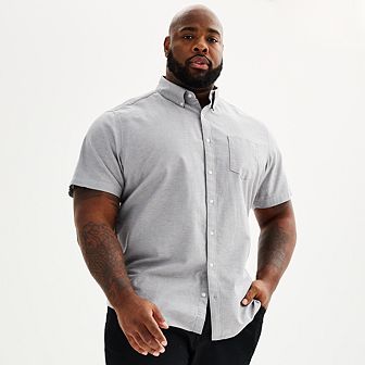 Big & Tall Sonoma Goods For Life® Perfect-Length Button-Down Shirt