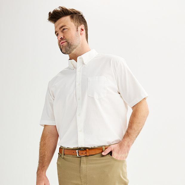 Big & tall button clearance up shirts