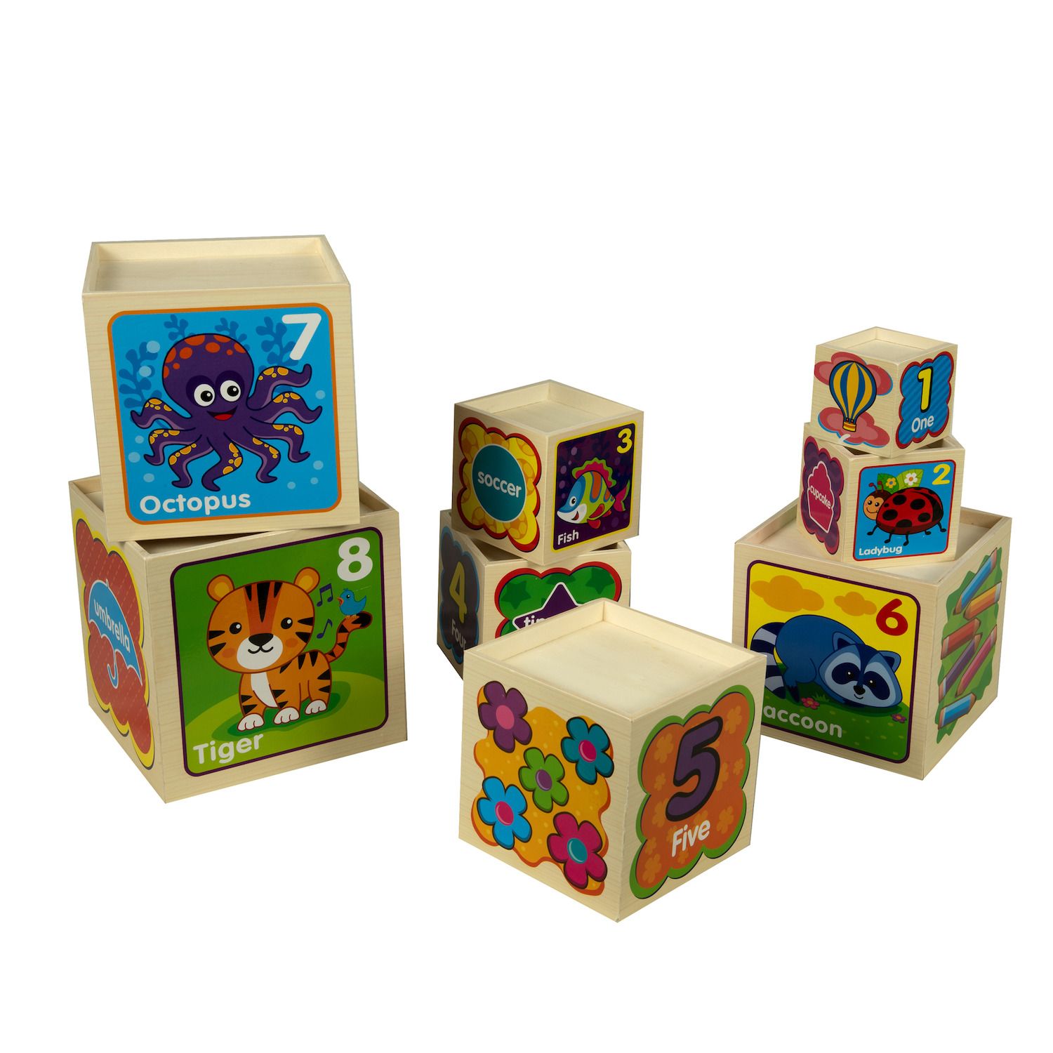 wooden nesting blocks