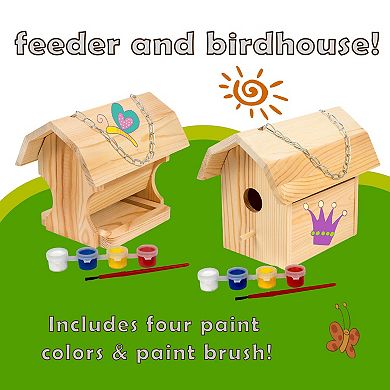 Homeware DYI Combo Kit: Bird Feeder and Bird House