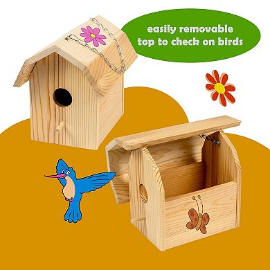 Homeware DYI Combo Kit: Bird Feeder and Bird House