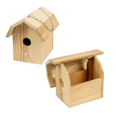 Homeware DYI Combo Kit: Bird Feeder and Bird House