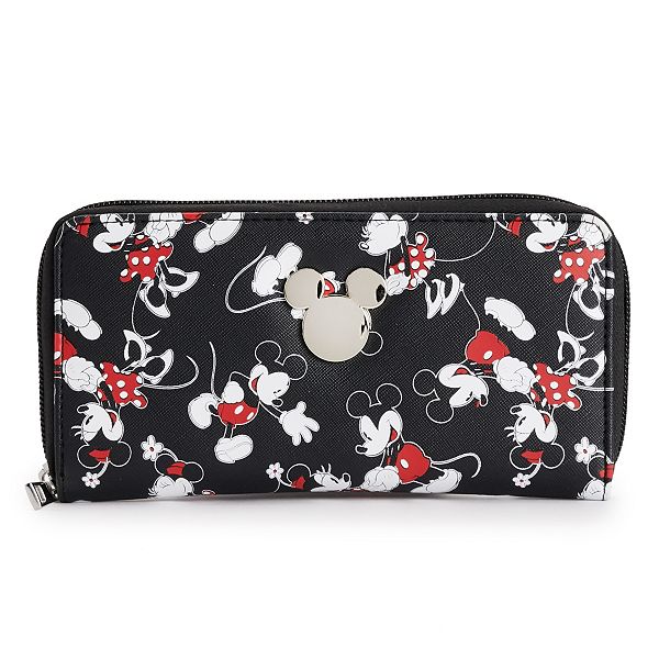 Disney Mickey Mouse Zip Wallet Printed Mini GG Coated Canvas Long