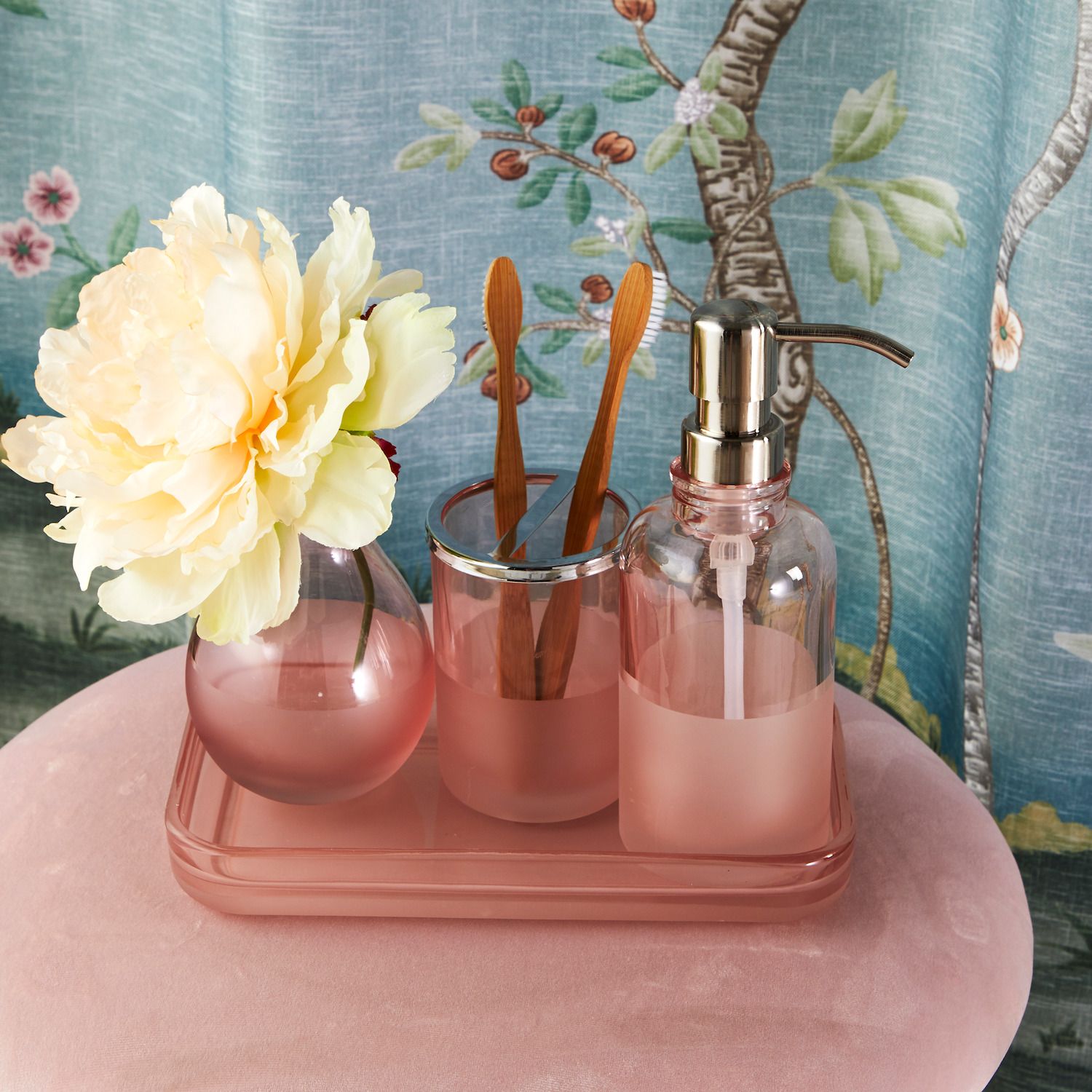 SKL HOME Vern Yip Ombre Vase Aus Glas, Anthrazit – Mattierter Boden, Für Einzelne Blumen