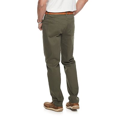 Men's Croft & Barrow® Slim-Fit Soft Twill Flat-Front 5 Pocket Pants