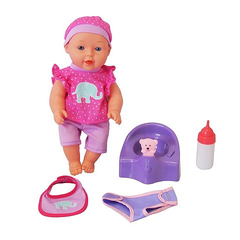 Детские куклы Dream Collection 12" Baby Doll with Potty - Pink