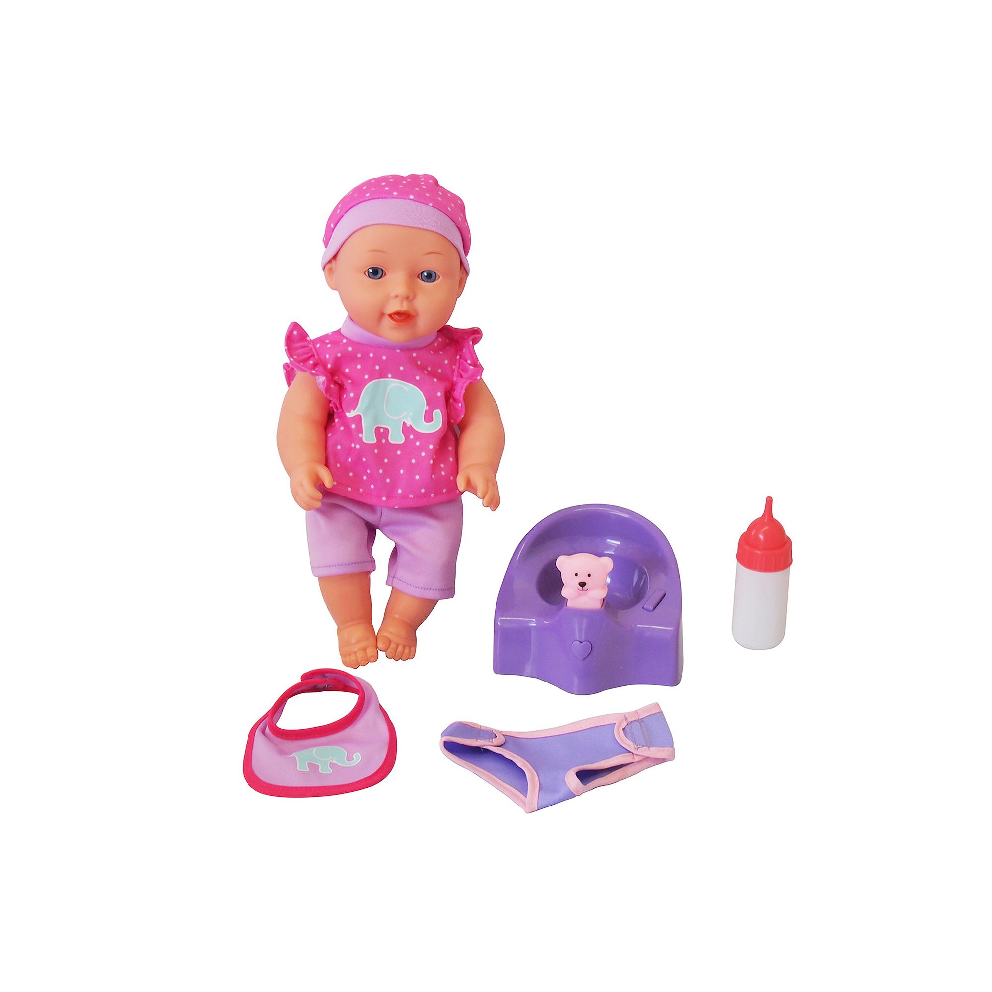 Dream Collection 12 Baby Doll with Musical Potty - Pink, Multi