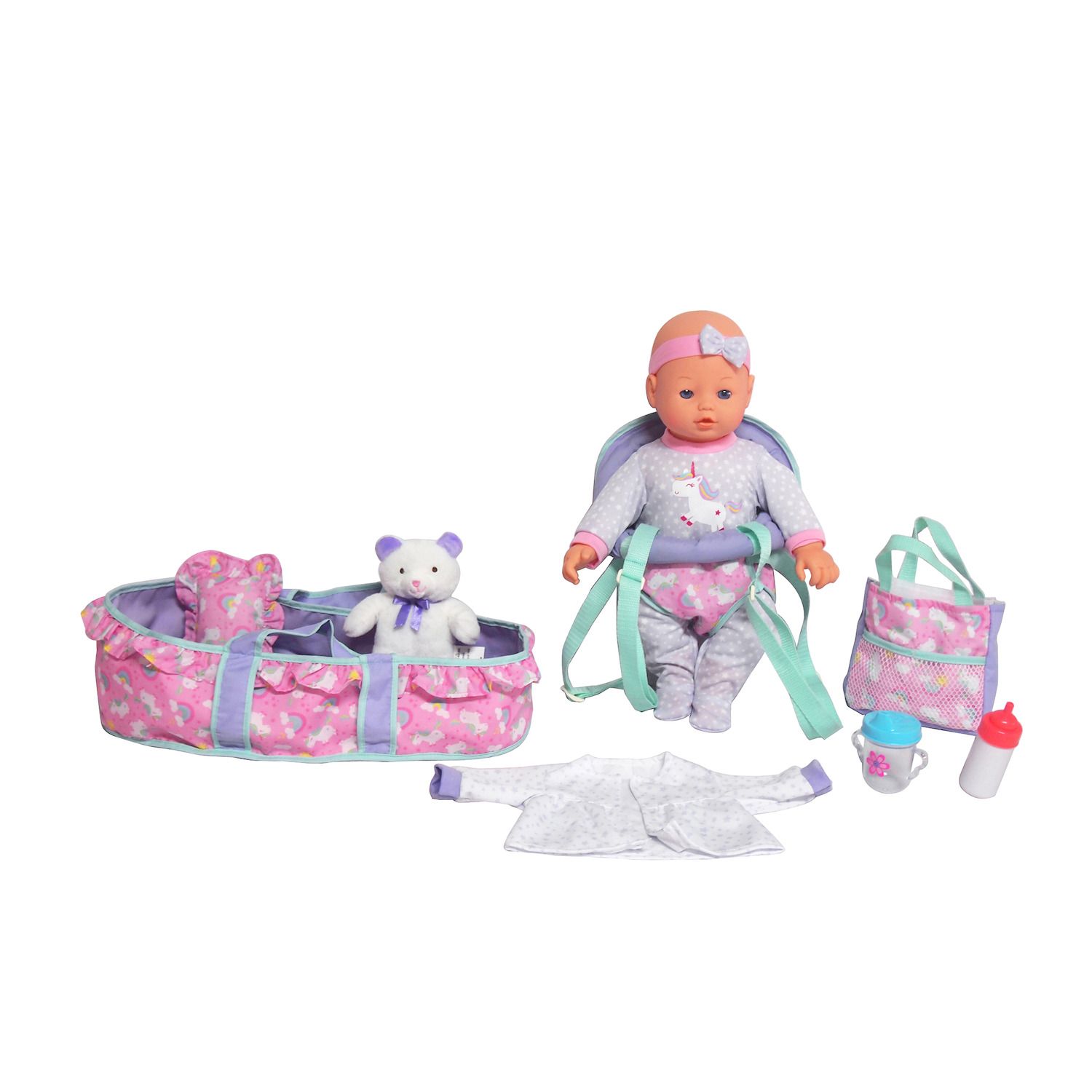 dream collection baby doll with stroller set