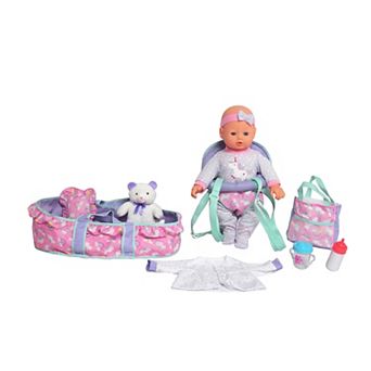 Dream Collection 16" Baby Doll Travelling Set - Blue