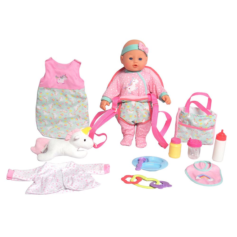 Dolls World Baby Doll Travel Set with Real Baby Sounds 8866~New~ 
